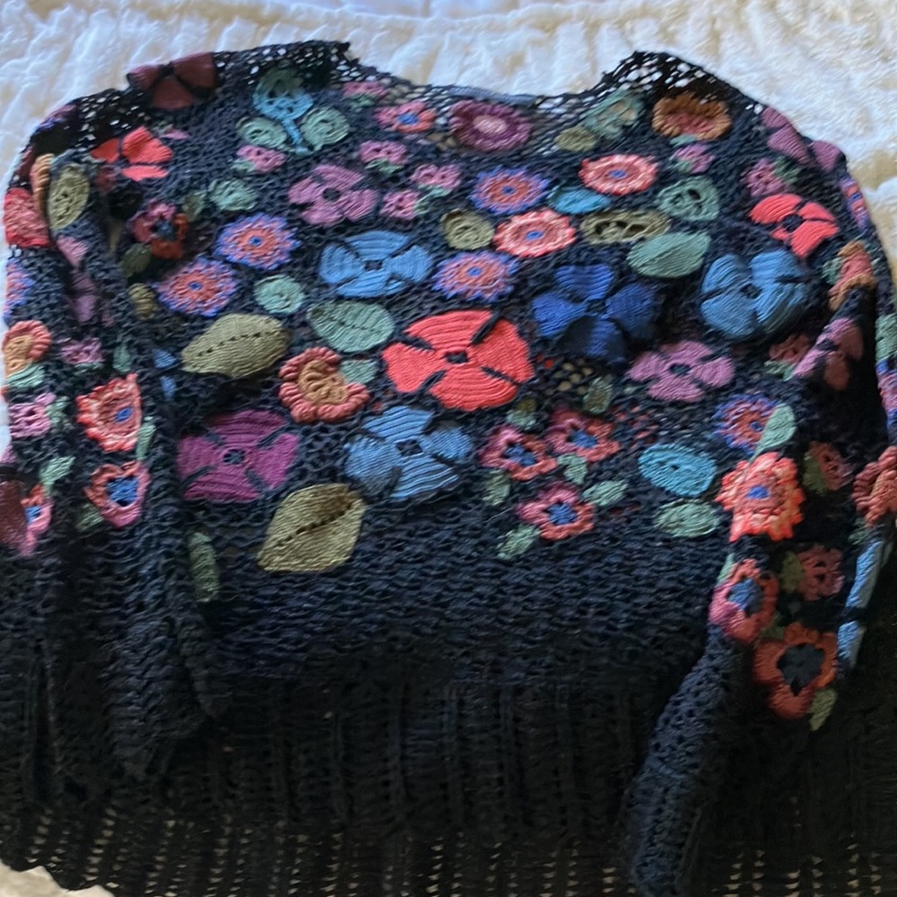 Peruvian Connection Crocheted Sweater - Picture 4 of 6